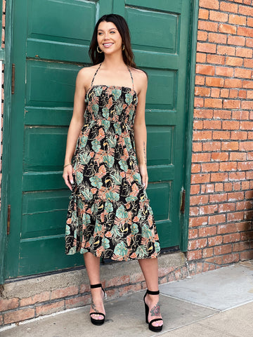 Black Blooming Maxi Dress