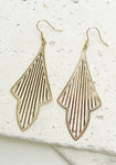 Gold Etched Earrings