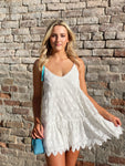 White Crochet Tank Dress