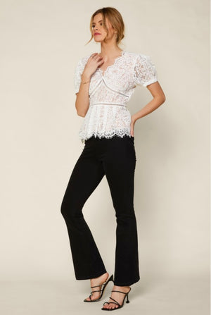 White Laced Blouse