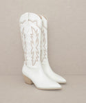 Ainsley Western Boot - White