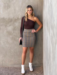 Plaid Pencil Skirt
