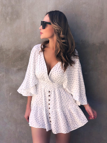 White Linen Romper