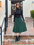 Pine Knitted Pleated Skirt