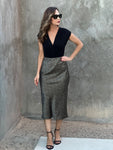 Pleated Front Cross Bodysuit