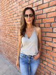 Heather Gray Split Halter Tank